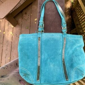 Blue Suede Women's Bag